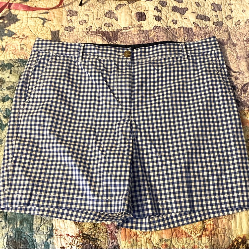 Talbots 12 Girlfriend Chino Short Gingham